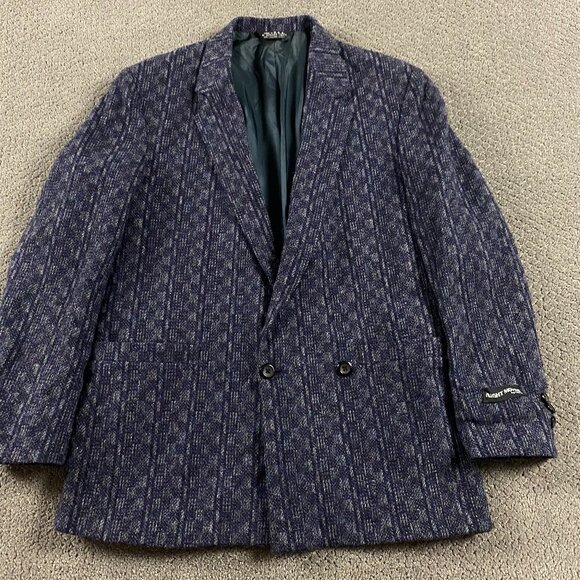 NWT Vintage Night Moves Ciattl Blazer Sport Coat Men's 38S Purple Short - Picture 1 of 15